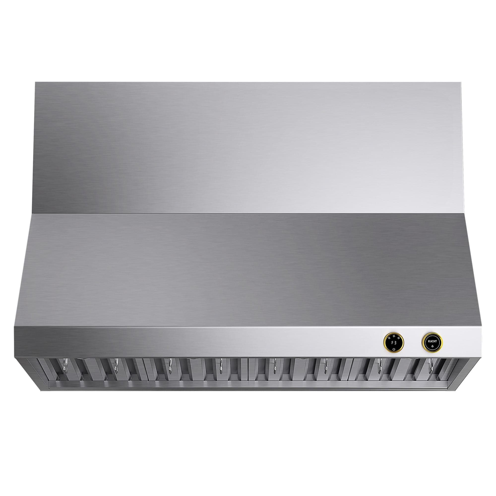 48 in. 900 CFM Ducted Wall Mount Range Hood in Stainless Steel with Gold