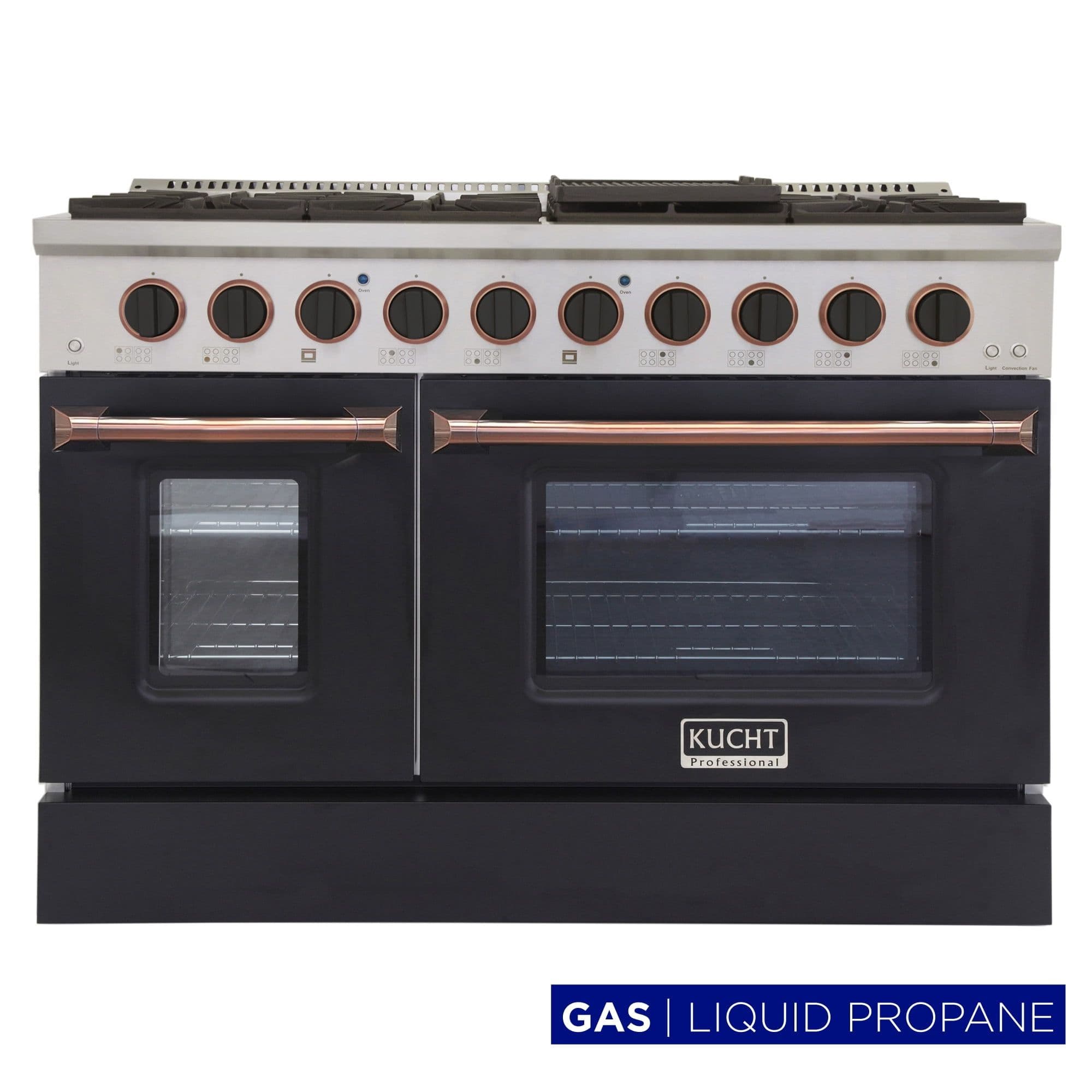Kucht Professional 48" Stainless Steel Propane Gas Range in Silver/Gold