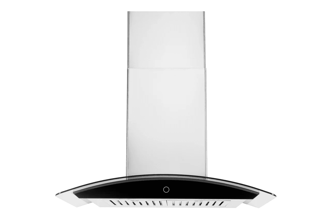 Hauslane Mount 30 Inch Wall Mount Touch Control Range Hood with Tempered Glass in Stainless Steel