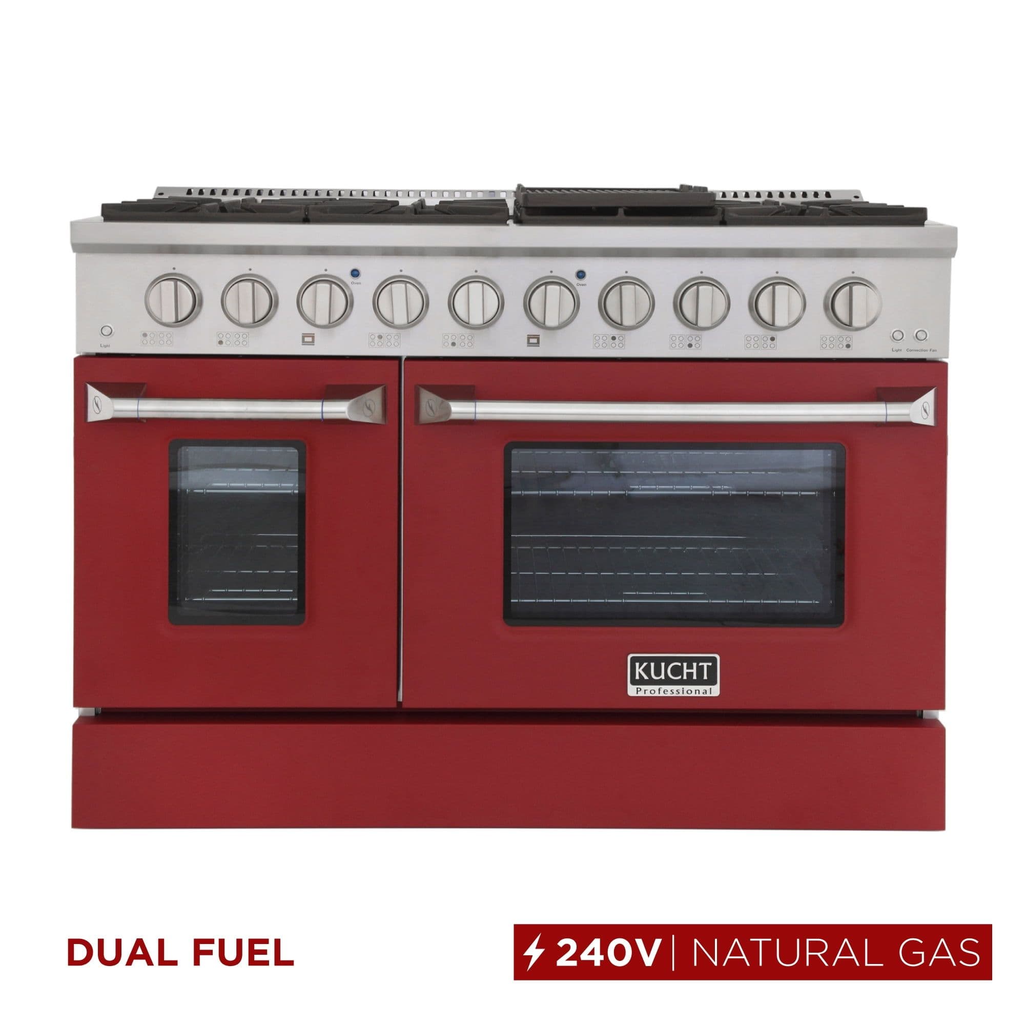 48 in. 6.7 cu. ft. Dual Fuel Range for Natural Gas in Red
