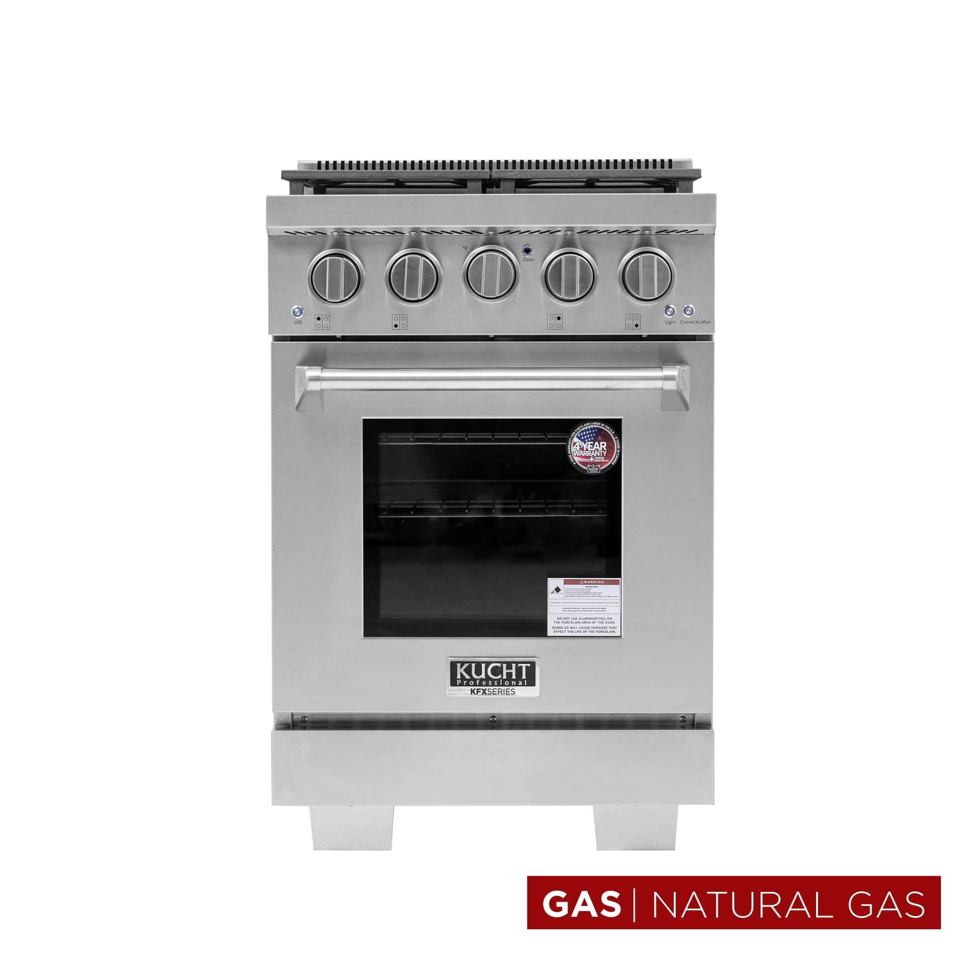 Professional 24-in Natural Gas Range in Stainless Steel with True Simmer Burners