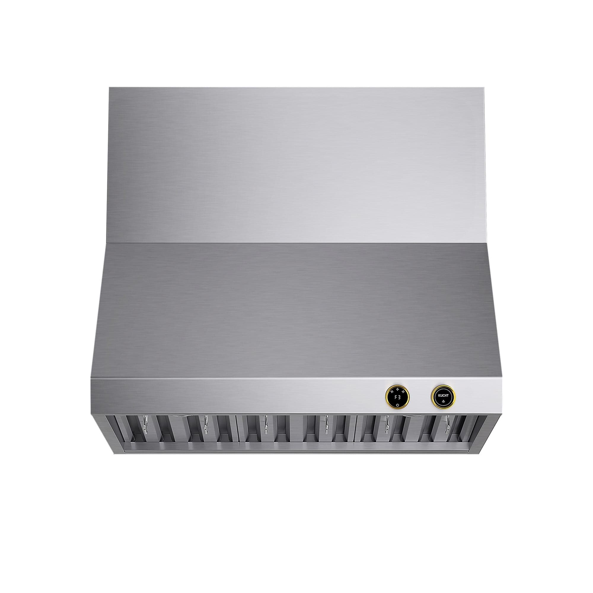 36 in. 900 CFM Ducted Wall Mount Range Hood in Stainless Steel with Gold