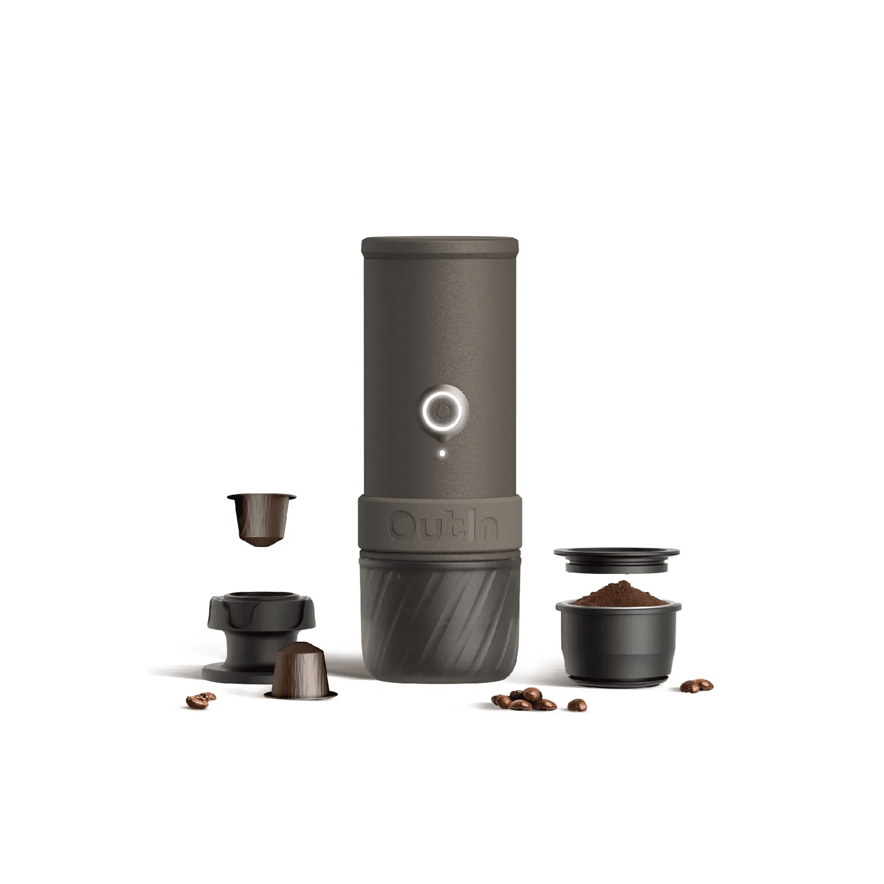 OutIn Mino Portable Electric Espresso Machine Tundra Brown