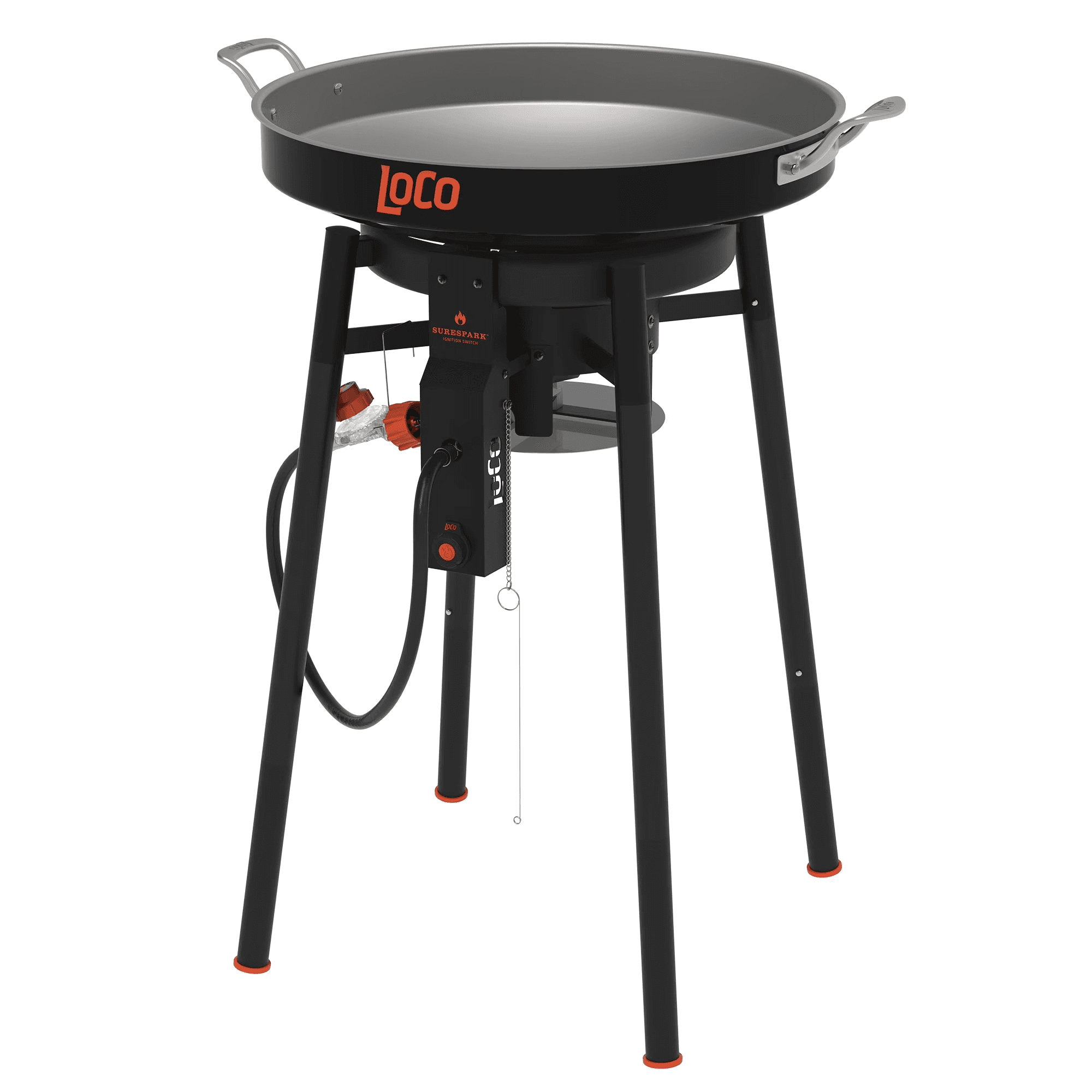 LoCo Cookers 22" Propane Outdoor Disco Cooker with Interchangeable Legs & SureSpark Ignition
