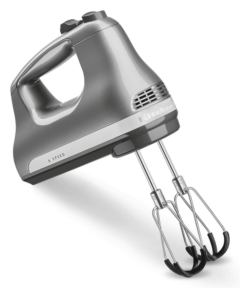 KitchenAid 6 Speed Hand Mixer with Flex Edge Beaters - Contour Silver