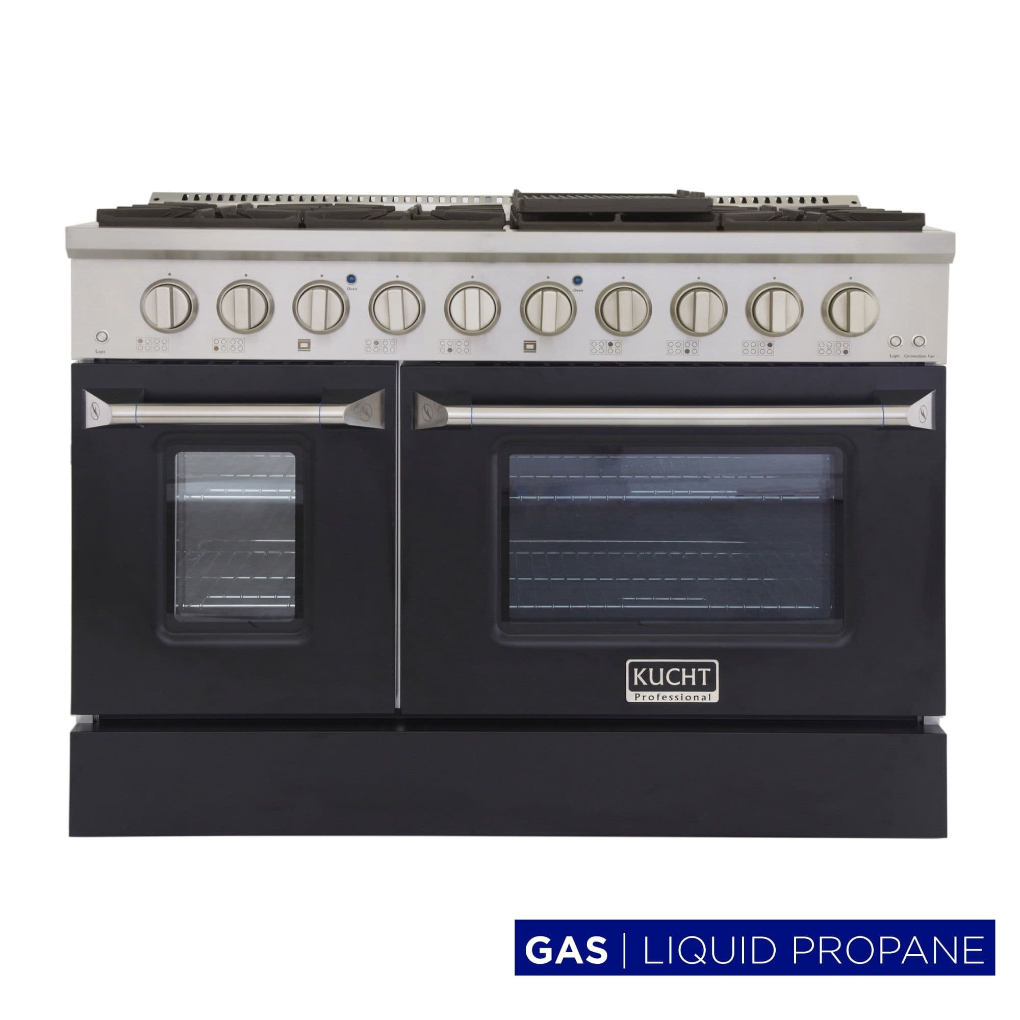 Kucht Professional 48" Stainless Steel Propane Gas Range in Silver/Black